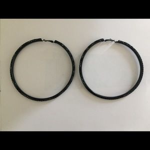 Big Black Hoop earrings
